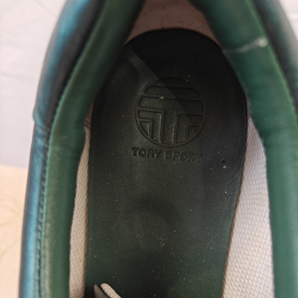 Tory Burch Sport Green Metallic Athletic Lace-up Shoes Sneakers Size 8 Women's - Picture 14 of 14